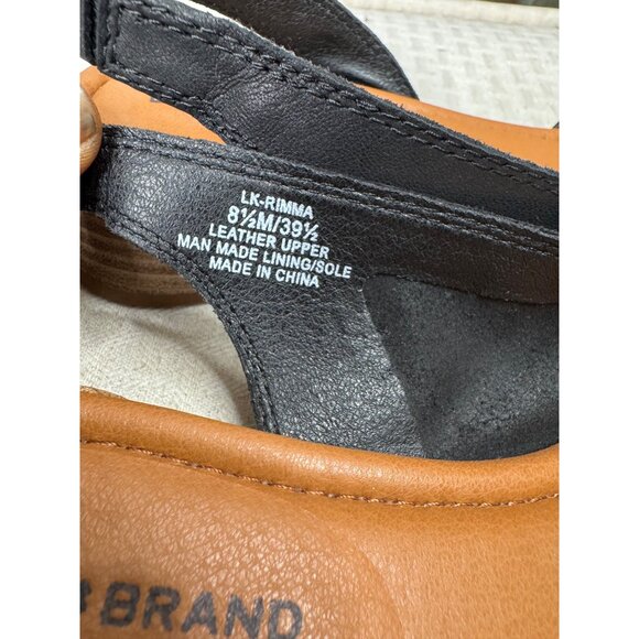 Lucky Brand Rimma D'Orsay Womens Size 8.5M Black Leather Slingback Sandals - Picture 6 of 8